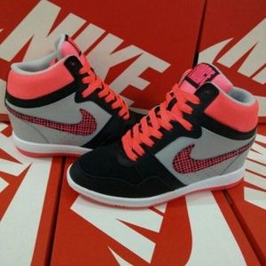 Nike Force Sky High Black/Wolf Gray Sneaker Wedge